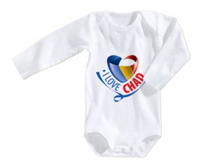 Body bebé I Love Chad talla 3/6 meses mangas largas