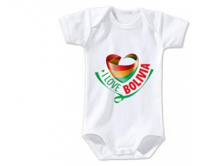 Body bebé me encanta Bolivia talla 3/6 meses mangas cortas