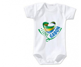 Body bebé I Love Gabon talla 3/6 meses mangas cortas