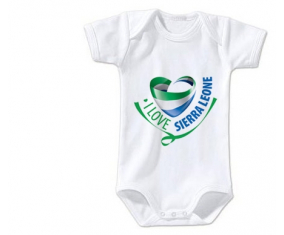 Body bebé me encanta Sierra Leona talla 3/6 meses mangas cortas