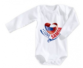 Body bebé I Love Samoa talla 3/6 meses mangas largas