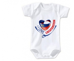 Body Baby I Love Liechtenstein mapea mangas cortas de tamaño 3/6 meses