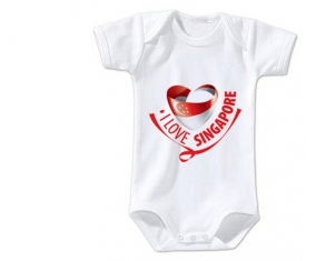Body bebé me encanta Singapur talla 3/6 meses mangas cortas