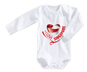 Body bebé me encanta Singapur talla 3/6 meses mangas largas