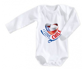 Body bebé I Love Chile talla 3/6 meses mangas largas