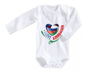 Body bebé I Love Azerbaijan talla 3/6 meses mangas largas