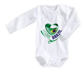 Body bebé I Love Brasil talla 3/6 meses mangas largas