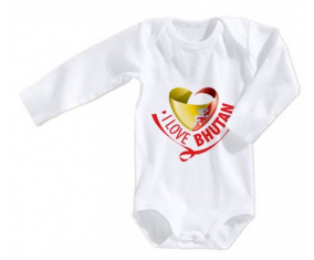 Body bebé I Love Bután talla 3/6 meses mangas largas