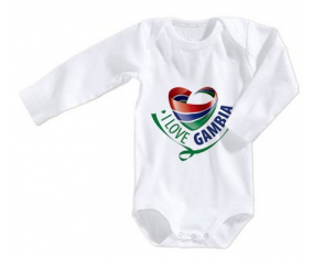 Body bebé I Love Gambia talla 3/6 meses mangas largas