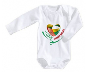 Body bebé I Love Guinea-Bissau talla 3/6 meses mangas largas