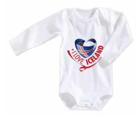 Body bebé I Love Iceland talla 3/6 meses mangas largas