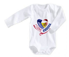 Body bebé I Love Andora talla 3/6 meses mangas largas