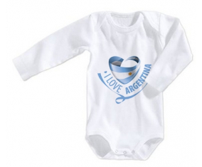 Body bebé me encanta Argentina talla 3/6 meses mangas largas