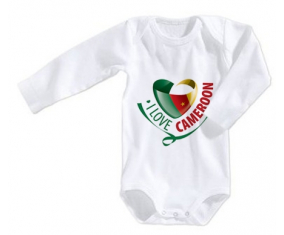 Body bebé I Love Camerún talla 3/6 meses mangas largas