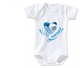 Body bebé me encanta Guatemala talla 3/6 meses mangas cortas