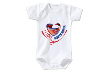 Body bebé me encanta Corea del Norte talla 3/6 meses mangas cortas