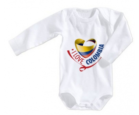 Body bebé I Love Colombia talla 3/6 meses mangas largas