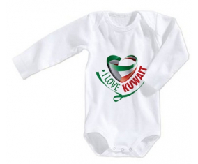 Body bebé I Love Kuwait talla 3/6 meses mangas largas