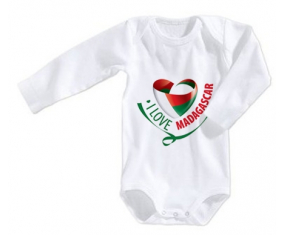 Body bebé I Love Madagascar talla 3/6 meses mangas largas