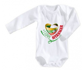 Body bebé me encanta Myanmar tamaño 3/6 meses mangas largas