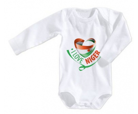 Body bebé I Love Níger talla 3/6 meses mangas largas