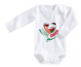 Body bebé I Love Omán talla 3/6 meses mangas largas