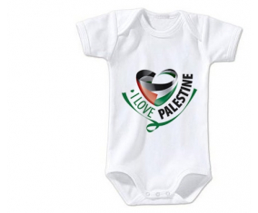 Body bebé me encanta palestina tamaño 3/6 meses mangas cortas