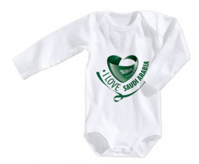 Body bebé I Love Saudi Arabia talla 3/6 meses mangas largas