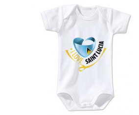 Body bebé I Love Santa Lucia talla 3/6 meses mangas cortas