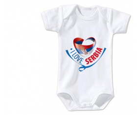 Body bebé me encanta Serbia talla 3/6 meses mangas cortas