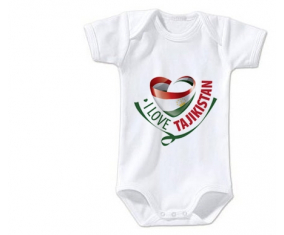 Body bebé I Love Tajakistan talla 3/6 meses mangas cortas