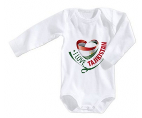 Body bebé I Love Tajakistan talla 3/6 meses mangas largas