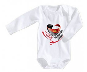 Body bebé me encanta Papúa new Guinea Tamaño 3/6 Meses Mangas Largas