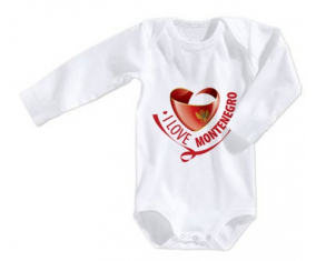 Body bebé I Love Montenegro talla 3/6 meses mangas largas