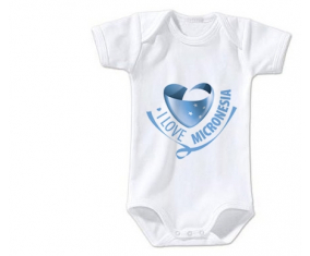 Body bebé me encanta la micronesia tamaño 3/6 meses mangas cortas