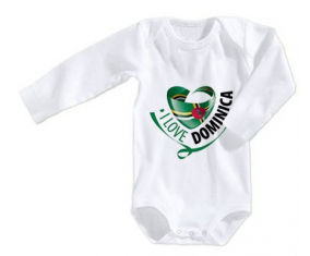 Body bebé I Love Dominica talla 3/6 meses mangas largas