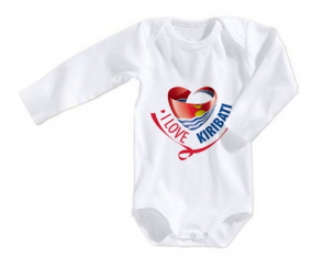 Body bebé I Love Kiribati talla 3/6 meses mangas largas