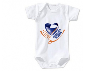 Body Baby I Love Marshall islas tamaño 3/6 meses mangas cortas