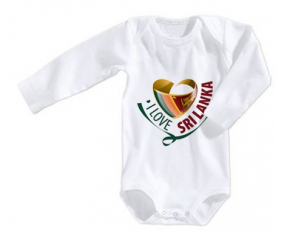 Body bebé I Love Sri Lanka talla 3/6 meses mangas largas