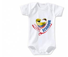 Body bebé me encanta Ecuador talla 3/6 meses mangas cortas