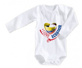 Body bebé me encanta Ecuador talla 3/6 meses mangas largas
