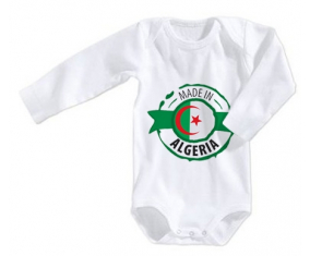 Body Bebé Hecho en Argelia Diseño 2 talla 3/6 meses mangas largas