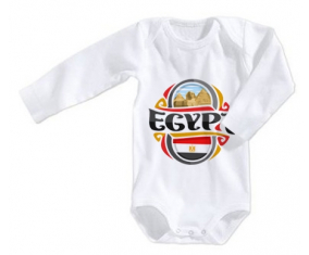 Body bandera del bebé Egipto diseño tamaño 3/6 meses mangas largas