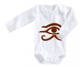 Body bebé Horus egipcio ojo antiguo símbolo egipcio tamaño 3/6 meses mangas largas