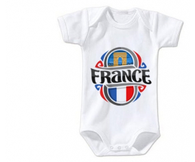 Body bandera del bebé France diseño 1 tamaño 3/6 meses mangas cortas