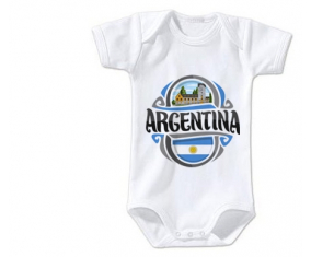 Body Bandera del Bebé Argentina Talla 3/6 Meses Mangas Cortas