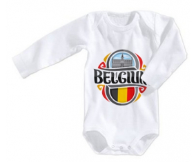 Body bandera del bebé Bélgica tamaño 3/6 meses mangas largas