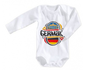 Body bandera del bebé Alemania tamaño 3/6 meses mangas largas