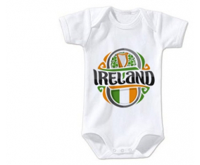 Body Baby Flag Ireland Tamaño 3/6 Meses Mangas Cortas