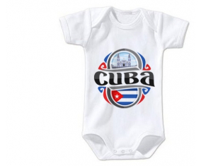 Body bandera del bebé Cuba tamaño 3/6 meses mangas cortas